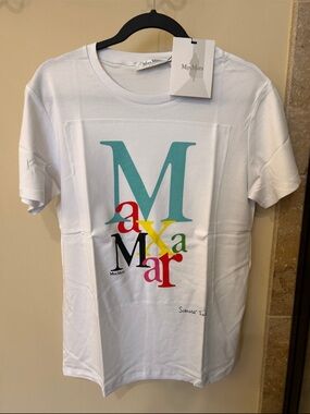 MaxMara White Tee T-shirt, size L, brand new with tags.